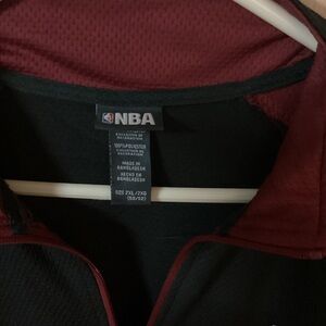 NBA Maroon and Black Sports Jacket